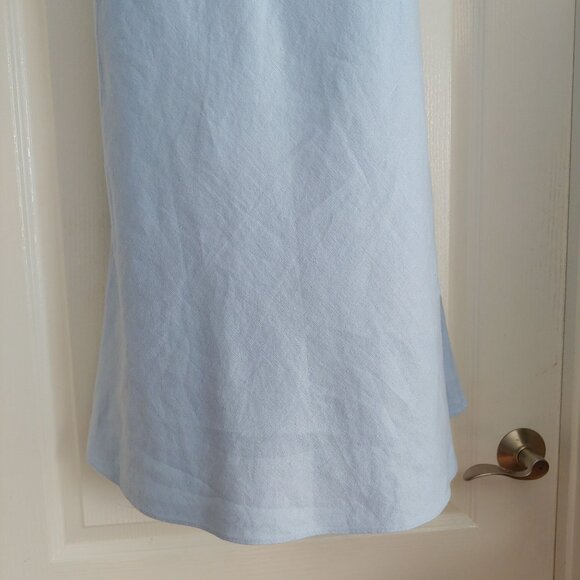 Eileen Fisher Ice Blue Irish Linen Shift Dress Lagom Cottage Lagonlook L - Picture 10 of 13